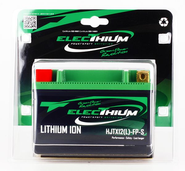 Batteria Moto Electhium al Litio HJTX12(L)-FP-S (YTX12-BS) 12V 3.5AH 250A (CCA)