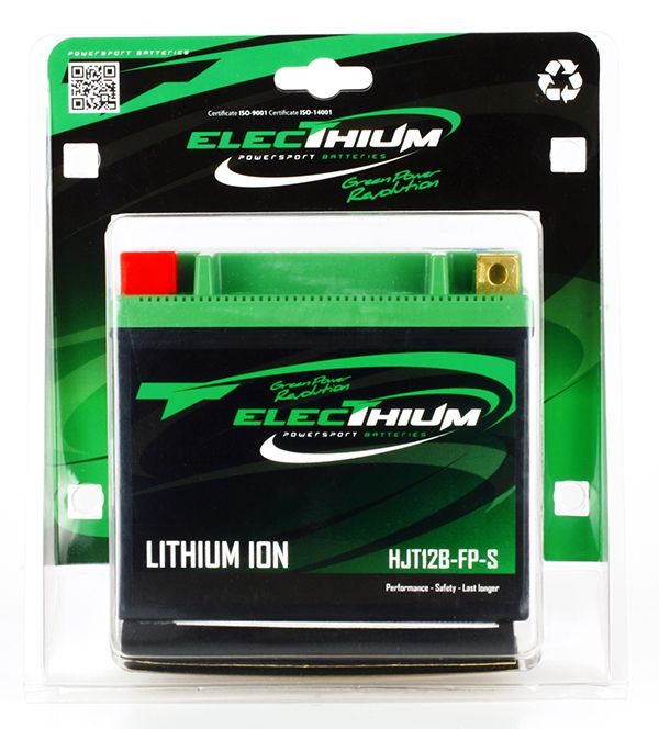 Batteria Moto Electhium al Litio HJT12B-FP-S (YT12B-BS) 12V 5AH 350CCA
