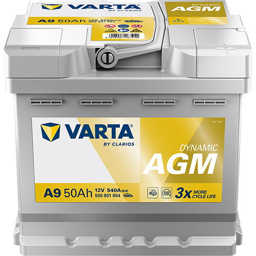 Batteria Auto Varta Silver Dinamic A9 AGM 12V 50AH 540A (EN)