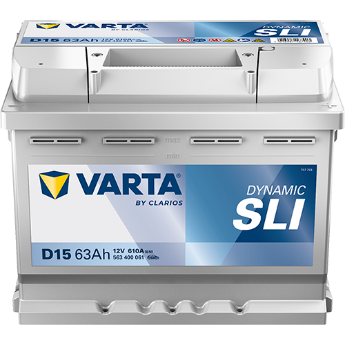Batteria auto Varta Auto Silver Dinamic D15 EN PIOMBO 12V 63Ah 610A