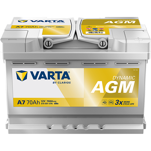 Batteria Auto Varta Silver Dinamic A7 AGM 12V 70AH 760A (EN)