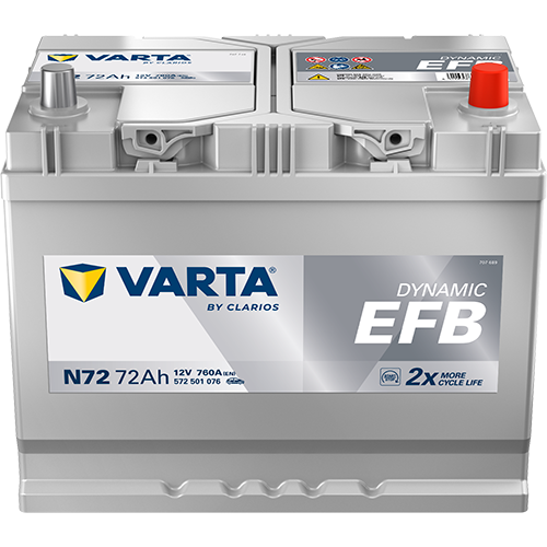 Batteria Auto Varta Blue Dinamic N72 EFB 12V 72AH 760A (EN)
