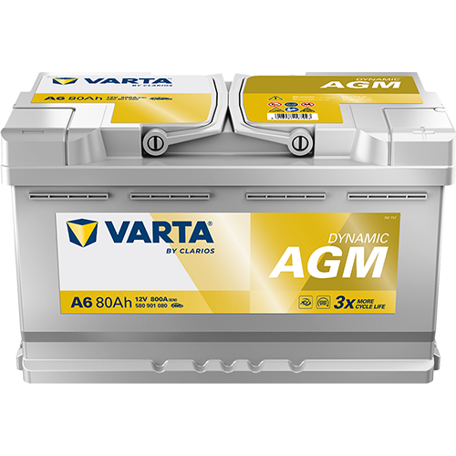 Batteria Auto Varta Silver Dinamic A6 AGM 12V 80AH 800A (EN)