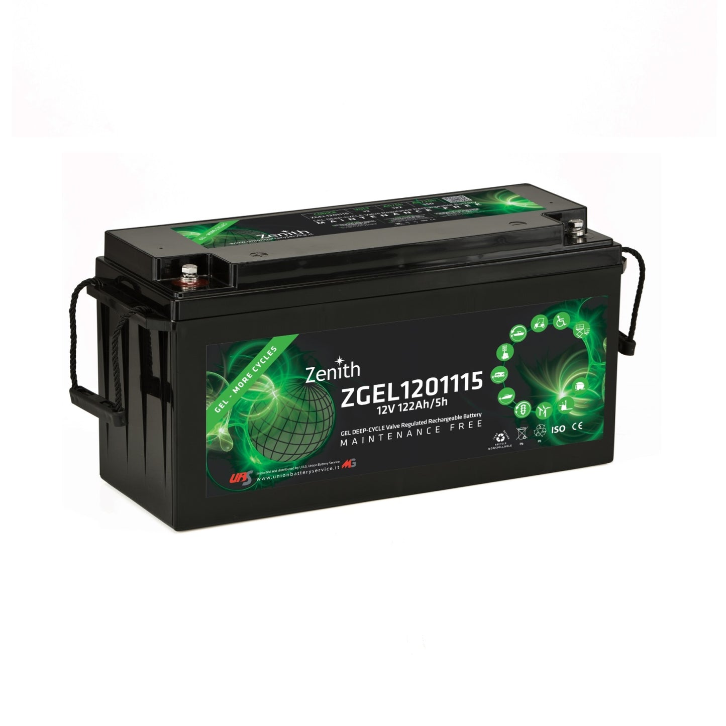 Batteria Zenith Gel Deep-Cicle ZGEL1201115 12V 122AH
