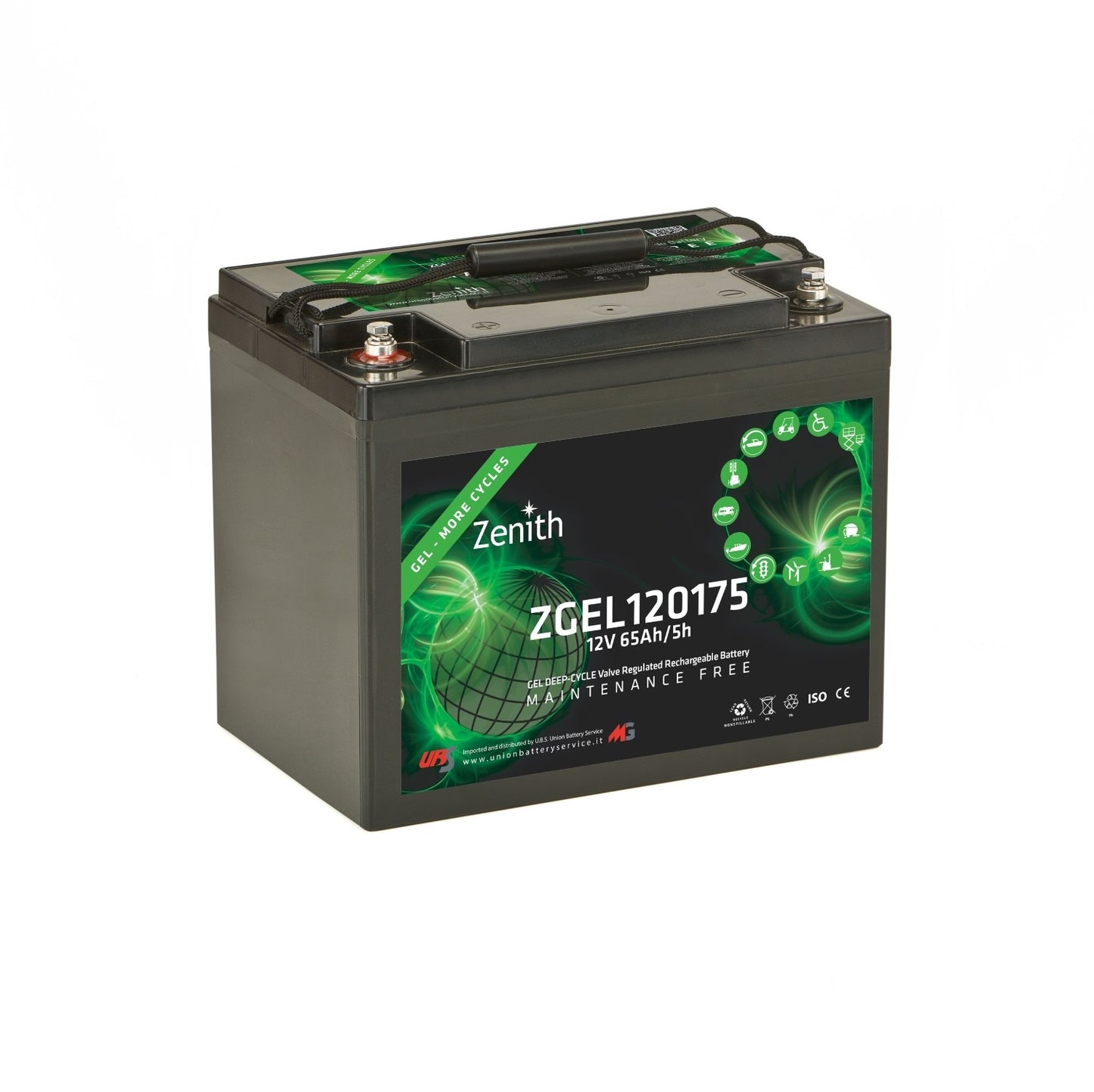 Batteria Zenith Gel Deep-Cicle ZGEL120175 12V 65AH