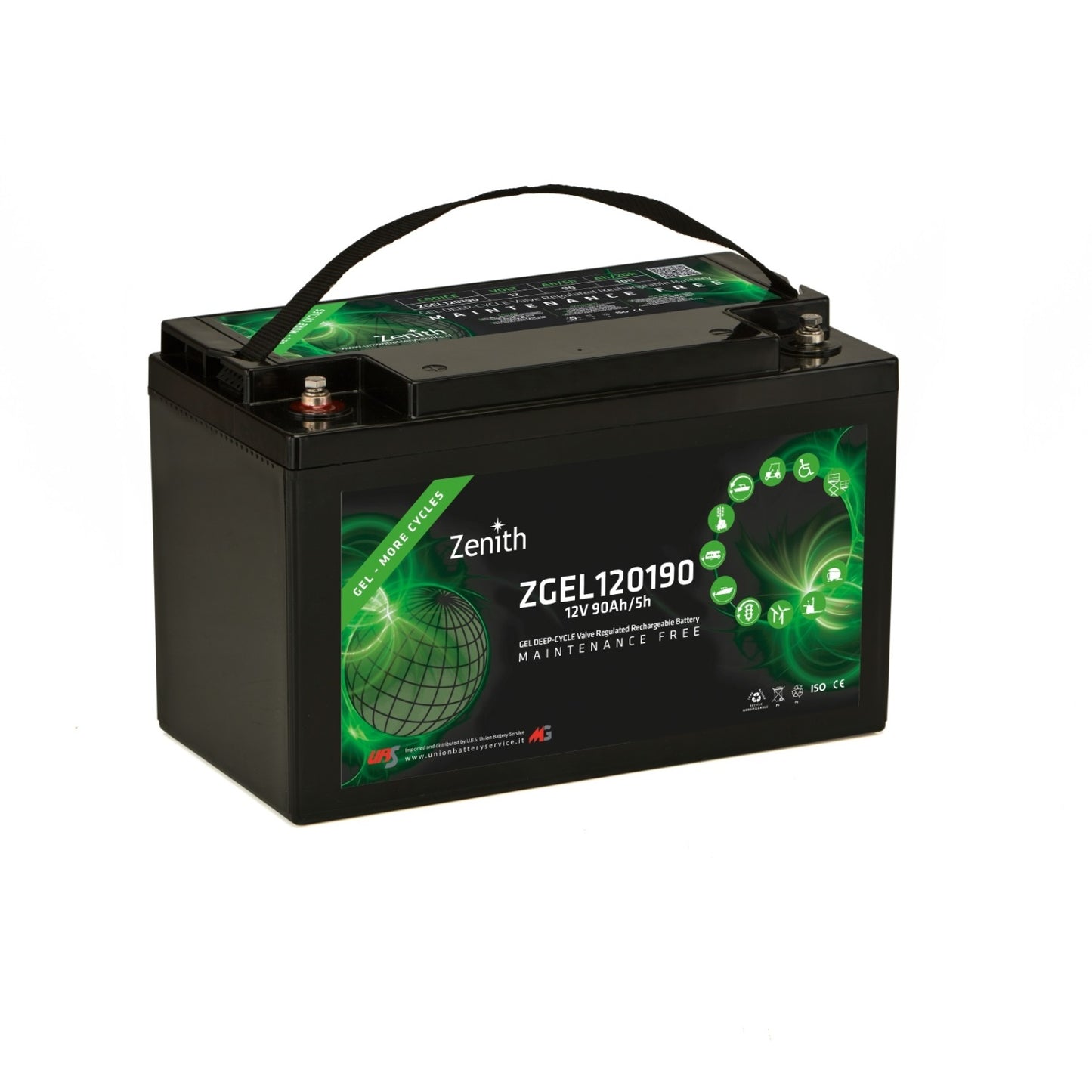Batteria Zenith Gel Deep-Cicle ZGEL120190 12V 90AH