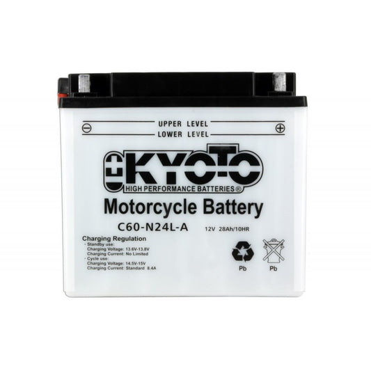Batteria auto YUASA Moto Kyoto Y60 N24L A CCA PIOMBO 12V 28Ah 280A