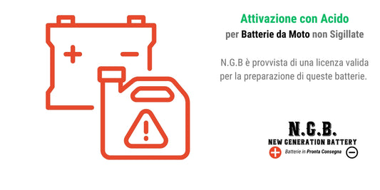 Attivazione Acido per Batterie da Moto non Sigillate