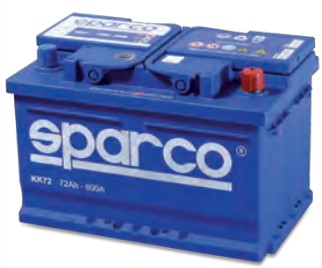 Batteria KK72 Sparco per avviamento 12V 72ah 600a
