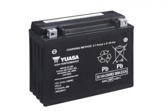 Batteria auto YUASA Moto YTX24HL BS CCA PIOMBO 12V 21Ah 350A