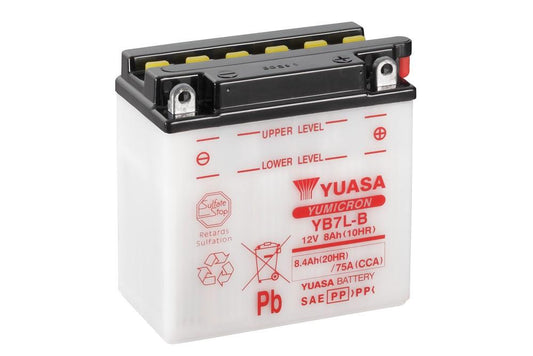 Batteria auto YUASA Moto YB7L B 75A CCA PIOMBO 12V 8.4Ah