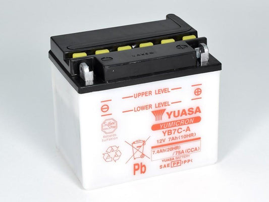 Batteria auto YUASA Moto YB7C A 75A CCA PIOMBO 12V 8Ah