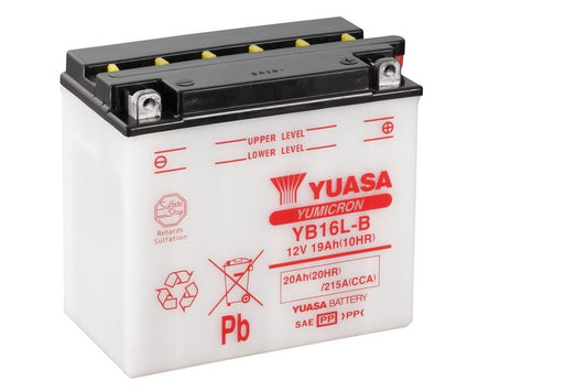 Batteria auto YUASA Moto YB16L B CCA PIOMBO 12V 19Ah 215A