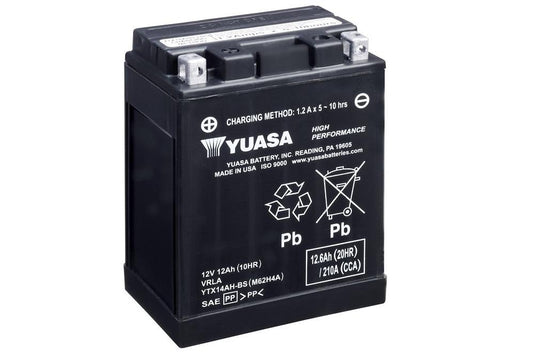 Batteria Moto Yuasa YTX14AH-BS 12V 12AH 210A (CCA)