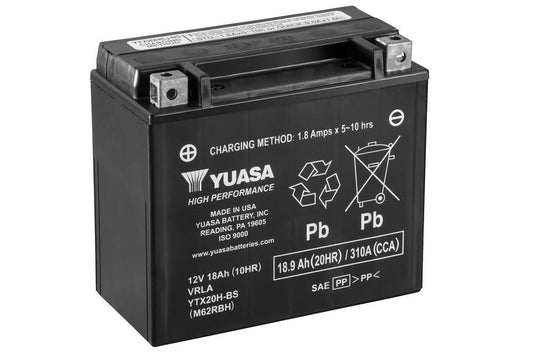 Batteria auto YUASA Moto YTX20H BS CCA PIOMBO 12V 18Ah 310A