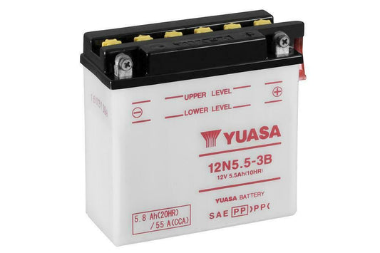 Batteria auto YUASA Moto 12N5.5 3B 55A CCA PIOMBO 12V 6Ah
