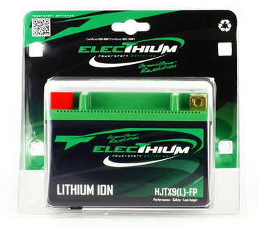 Batteria Moto Electhium al Litio HJTX9 (L) FP - (YTX9-BS) 12.8V 3AH 210A (CCA)