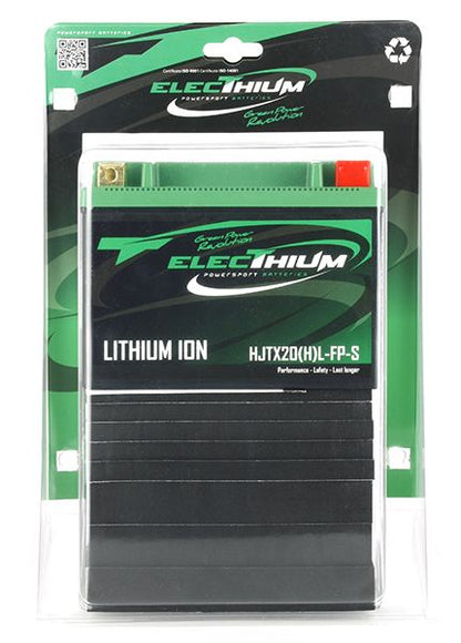 Batteria Moto Electhium al Litio HJTX20(H)L-FP-S (YTX20L-BS) 12V 7AH 420A (CCA)