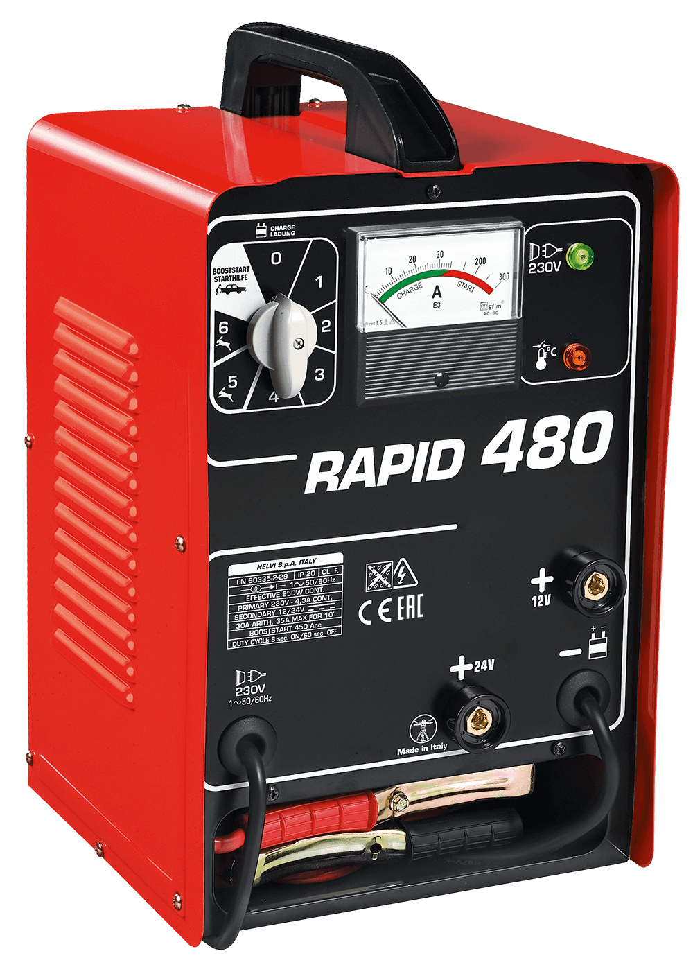 Carica Batterie con Avviamento Rapid 480