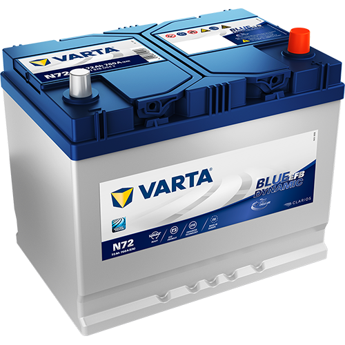 Batteria Auto Varta Blue Dinamic N72 EFB 12V 72AH 760A (EN)