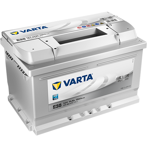 Batteria Auto Varta Silver Dinamic E38 12V 74AH 750A (EN)