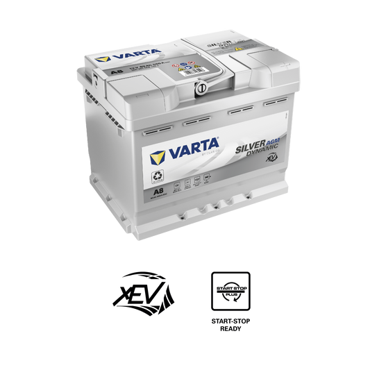 Batteria Auto Varta Silver Dinamic A8 AGM 12V 60AH 680A (EN)