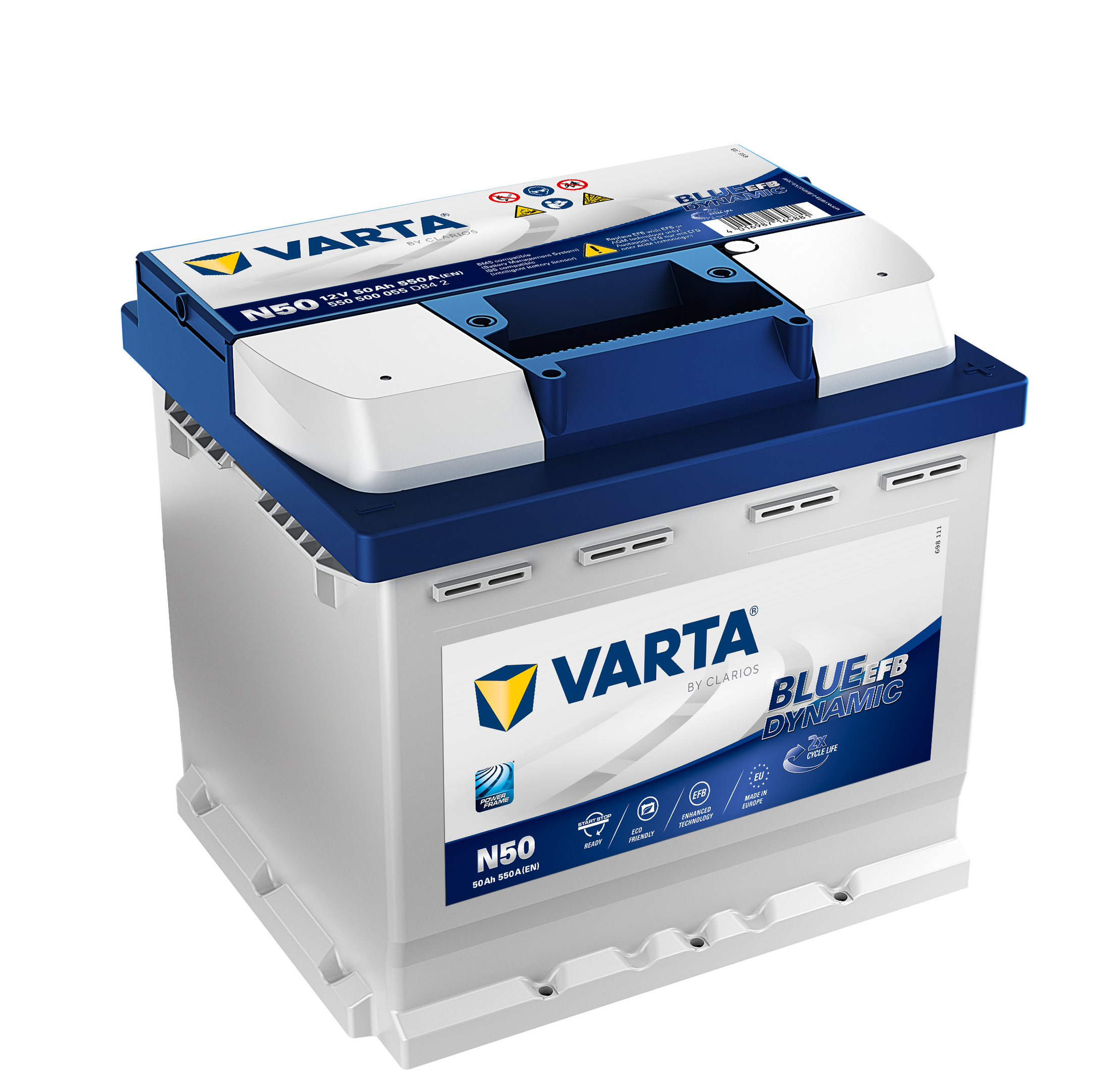 Batteria Auto Varta Blue Dinamic N50 EFB 12V 50AH 550A (EN)
