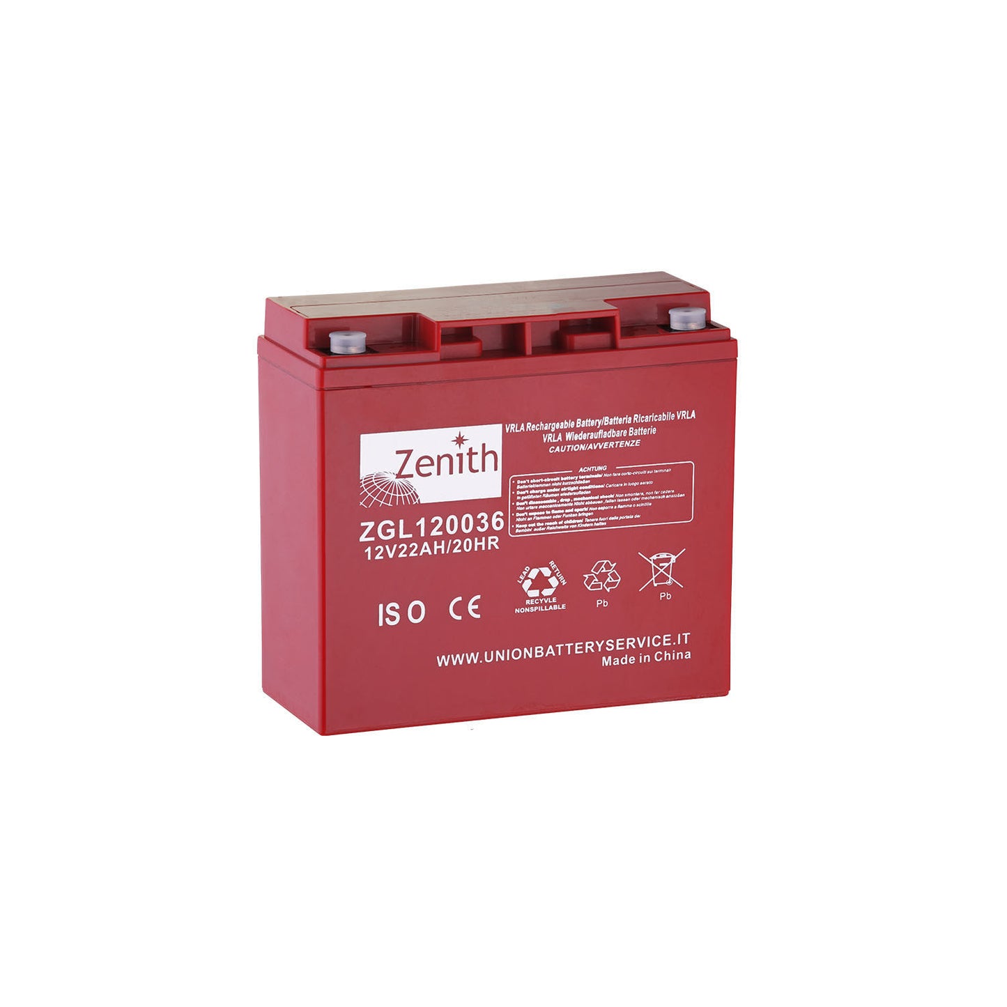 Batteria Zenith Agm ZGL120036 12V 22AH