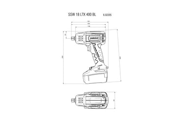 Avvitatore a Batteria a Massa Battente Metabo SSW 18 LTX 400 BL