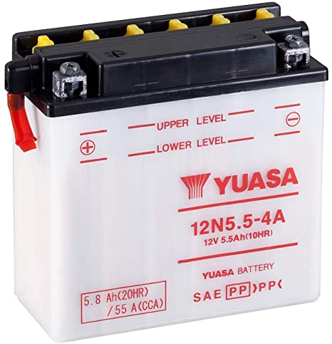 Batteria Moto Yuasa 12N5.5-4A 12V 6AH 55A (CCA)