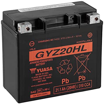 Batteria Moto Yuasa GYZ20HL 12V 20AH 310A (CCA)