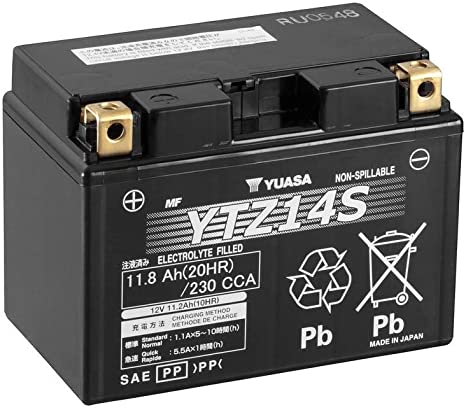 Batteria Moto Yuasa YTZ14S 12V 11.2AH 230A (CCA)