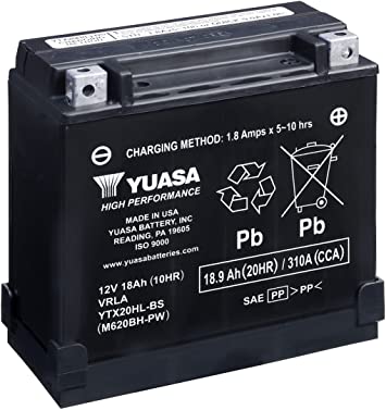 Batteria Moto Yuasa YTX20HL-BS-PW 12V 18AH 310A (CCA)