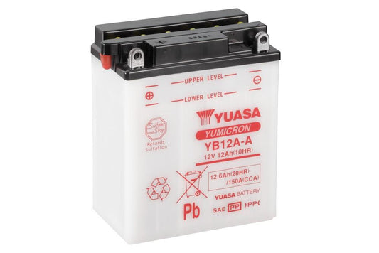 Batteria Moto Yuasa YB12A-A 12V 12AH 150A (CCA)