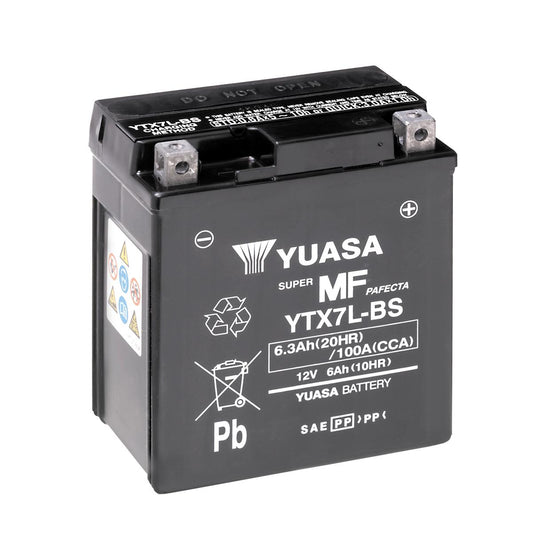 Batteria Moto Yuasa YTX7L-BS 12V 6AH 100A (CCA)