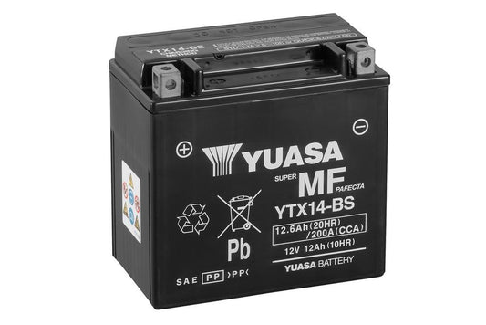 Batteria Moto Yuasa YTX14-BS 12V 12AH 200A (CCA)